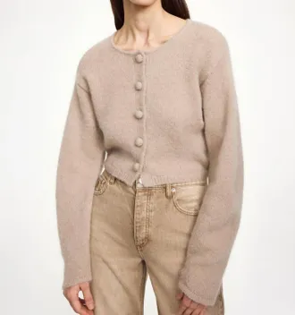 By Malene Birger Zharea Cardigan In Cobblestone