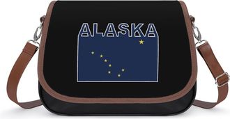Generic Alaska1 State Flag Fashion Womens Crossbody Bags Novelty Handbag Shoulder Bag Purse