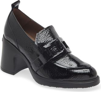 Wonders Loafer Pump in Black Patent Leather at Nordstrom, Size 8-8.5Us