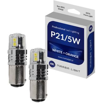 OEM Bombillas Marba P21/5w Bay15d Led Blanco Pom Usa Ml4g215dc 2 Piezas