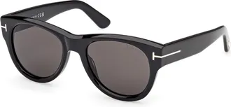 Tom Ford Bureton-02 Smoke Oval Mens Sunglasses FT1305 01A 52