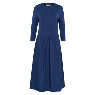 Inwear Midi Jurken - Dames - Casual kleedjes - Blauw - 2XL - Kleedjes