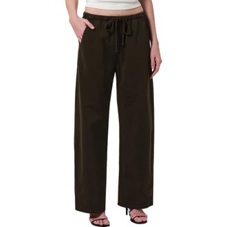 Citizens Of Humanity Aurora Pull-On Cotton & Hemp Pants in Dark Olive at Nordstrom, Size Large
