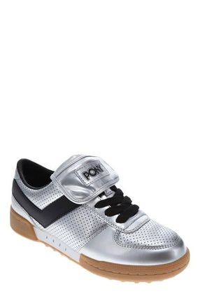 Pony Linebacker Metallic Sneakers in Silver/black at Nordstrom, Size 6.5