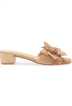 Chocolat Blu Womens Baja Sandal In Latte Suede