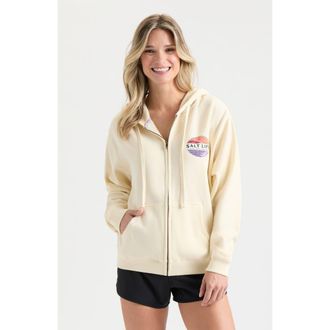 Salt Life Saltsations Zip Up Hoodie in Ivory at Nordstrom, Size X-Large