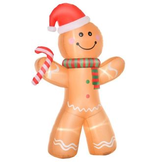 HOMCOM HOMCOM Inflatable Gingerbread Man - HOMCOM Christmas | TJ Hughes