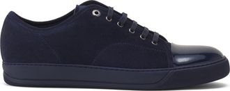 Lanvin Dbb1 Patent Leather And Suede Sneakers in Navy Blue/navy Blue at Nordstrom, Size 11