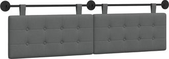 vidaXL Cabecero Colgante Gris Oscuro Tela Vidaxl