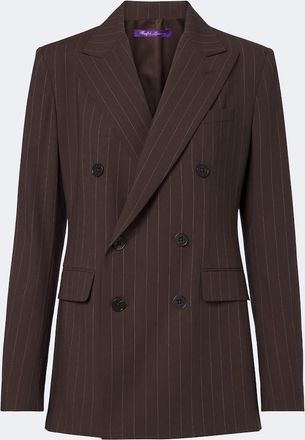 Ralph Lauren Collection Blazer de lana con raya diplom&aacute;tica