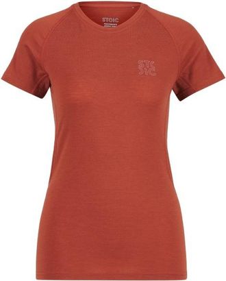 Stoic MerinoMesh150 SadjemSt. S/S Merinoshirt f&uuml;r Damen | rot