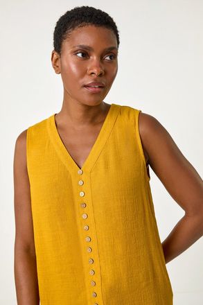 Roman Sleeveless Button Detail Vest