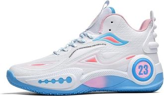 Generic Mens Basketball Shoes with Anti Slip Wear-Resistant Shock-Absorbing Rebound Grip Training, Sports Walking Shoes(Pink,8.5 UK)