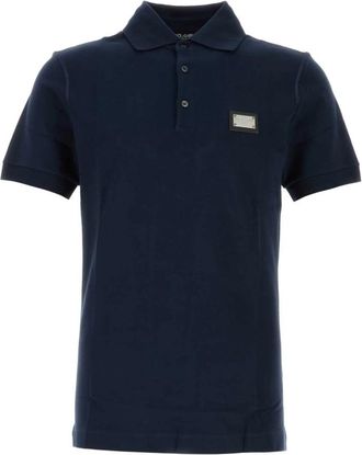 Dolce & Gabbana Donkerblauw Piquet Polo Shirt - Heren - Polos - Blauw - S - Tops