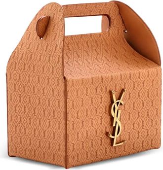 Saint Laurent Borsa a tracolla Take-Away con monogramma - Marrone