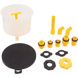 OEM Kit Entonnoir Relleno Liquido Refrigeracion - Abs + Caucho - Universal Coche Moto Camion - 15 Piezas