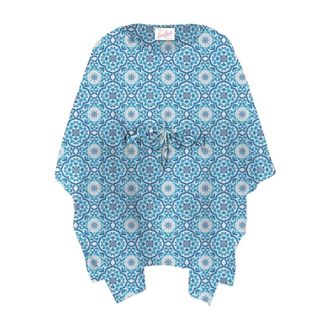 MC2 Saint Barth Jassen, Dames, Veelkleurig, ONE Size, Iria Georgette Sicily Tile Cape
