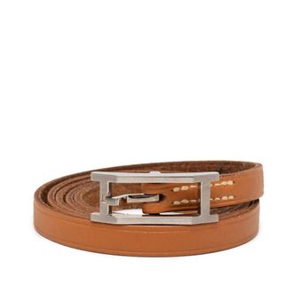 Herm&egrave;s Pre-owned Hermes Leather Behapi Double Tour Bracelet Ladies OW0TFGPWHOWJSGE9