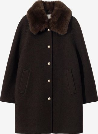 Dunst Mittellanger Mantel aus Bouclé-Wolle