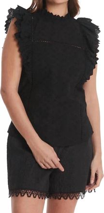 Tyler B&ouml;e Rita Eyelet Top In Black