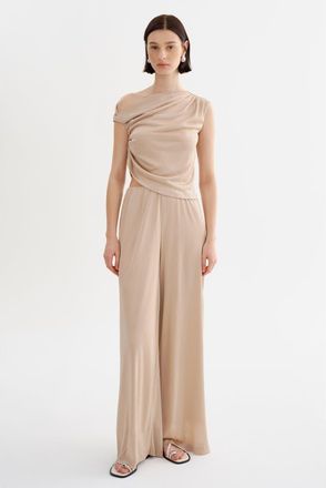 LaMarque NEELA | Straight Leg Pants in Gold Shimmer at Nordstrom, Size Xx-Small