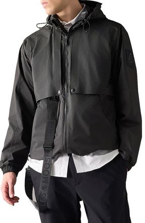 Moose Knuckles Knox Packable Rain Jacket in Black at Nordstrom, Size X-Large