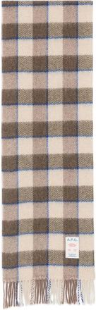 A.P.C. A. p.c. Check-pattern Fringed Scarf