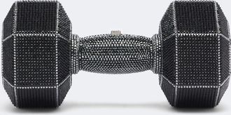 Judith Leiber Dumbbell crystal-embellished clutch