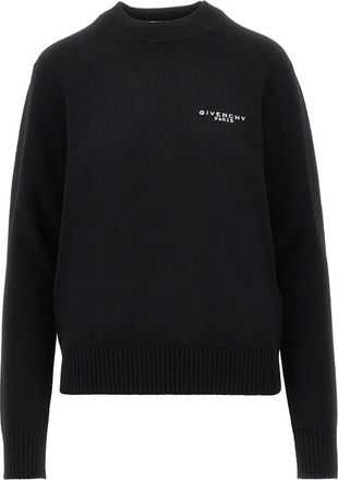 Givenchy Su&eacute;ter de lana y cachemira con bordado - Knitwear - Hombre - Negro - M