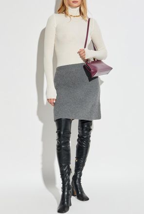 Jil Sander Wool Skirt, Womens, Grey