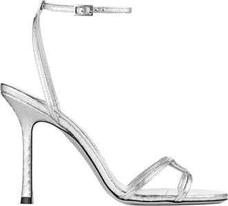 Jimmy Choo London Schoenen - Dames - Sandalen met hakken - Grijs - 37 1/2 EU - Schoenen