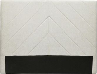 Miliboo Cabecero De Cama De Tela Efecto Aterciopelado Beige 160 Cm Avah