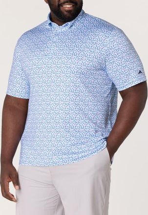 adidas Big & Tall Ultimate 365 Printed Polo Shirt in Crystal Sky at Nordstrom, Size Xx-Large