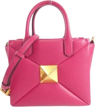 Valentino Pre-owned Handbags, female, Pink, Size: ONE SIZE Pre-owned Garavani Lamb Shoulder Bag