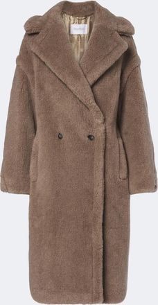 Max Mara Teddy Bear Icon cashmere and silk coat