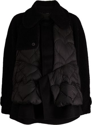 JNBY heart-motif quilted puffer jacket - women - Acrylic/Polyamide/Viscose/Polyester/Wool/Wool/Polyamide/Polyamide/Duck Down - S - Black