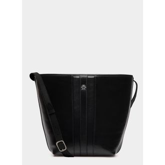 Bally Signature Bucket Bag in Buffalo Leather in Black+Palladio at Nordstrom