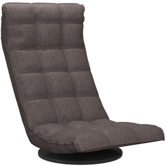 vidaXL Vidaxl - Silla De Suelo Giratoria Tela Gris Taupe