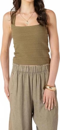 Dex Clothing Hour Knit Tank Top In Olive