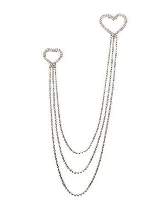 8 by YOOX HEARTS & RHINESTONES BROOCH