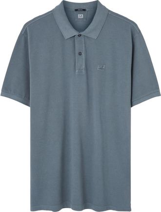 C.P. Company C.p. Company, Tops, Heren, Blauw, L, Geborduurd Logo Blauw Poloshirt