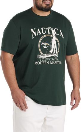 Nautica Big & Tall Modern Maritime Graphic Tee in Kelp Seas at Nordstrom, Size 2X Big
