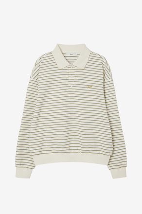 Dunst Lang&auml;rmeliges Polo aus gestreiftem Jersey