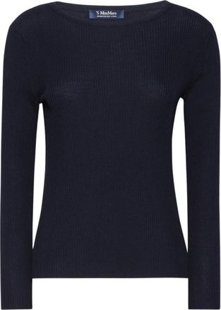 Max Mara Ronde hals gebreid - Dames - Ronde hals truien - Blauw - S - Truien & Vesten