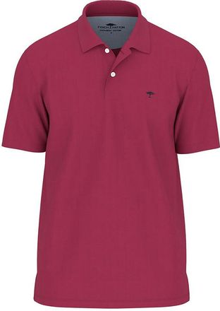 Fynch-Hatton Mens Classic Supima Cotton Polo Shirt, Dark Crimson, L