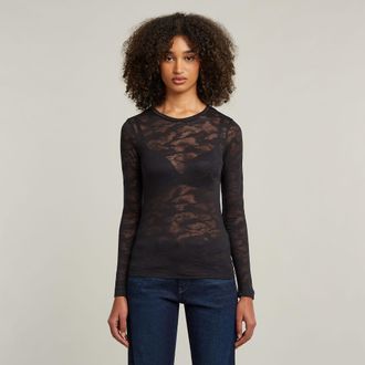 G-Star Fine Lace AOP Slim Top - Meerkleurig - Dames