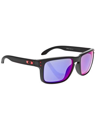Oakley Holbrook matte black Sonnenbrille positive red iridium