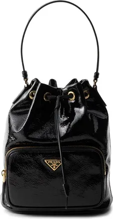 Prada Duet Patent Leather Bucket Bag
