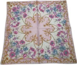 Celine Pre-owned Vintage Floral Silk Scarf - Dames - Vintage Accessoires - Roze - ONE Size - Vintage