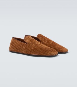 Bottega Veneta Palazzo Intrecciato suede loafers
